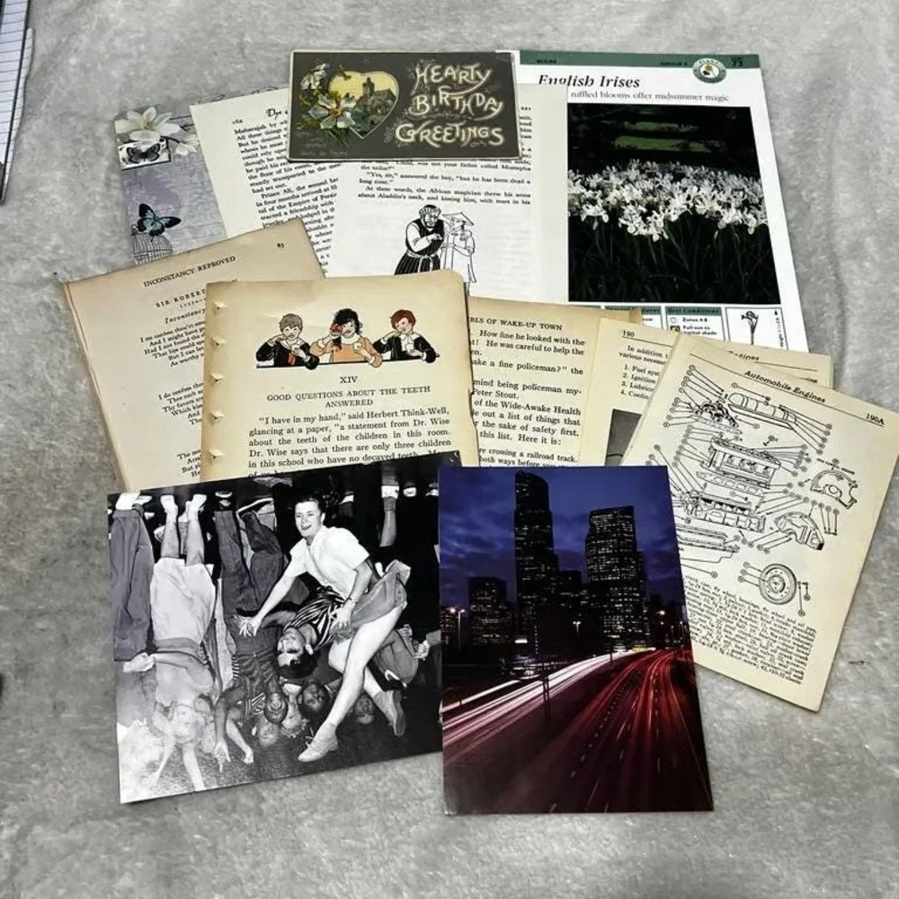 50+ piece Ephemera Lot 12 Collage Crafting Junk Journals Scrapbooking